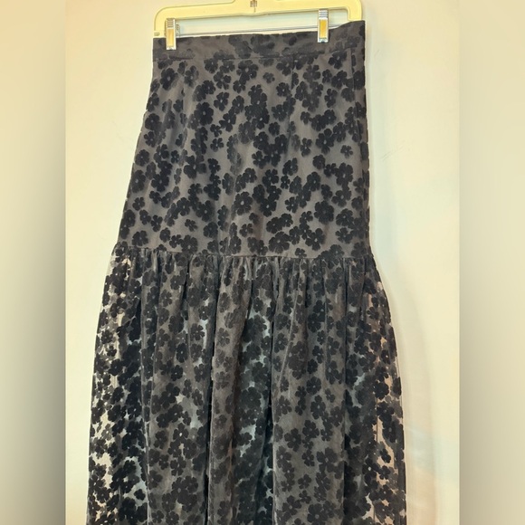 Zara Floral Balloon Skirt – Sheer & Suede Details, Size M - Picture 6 of 16